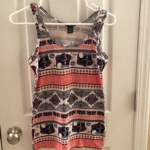 Rue21 elephant tank top shirt medium